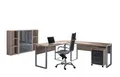BMG Möbel Büromöbel-Set Office Edition Set 2, (Büro Set, 5 tlg., Fronten Matt oder Hochglanz lackiert), Aktenschrank und Rollcontainer abschließbar, Winkelschreibtisch
