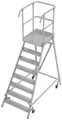 Krause 821065 Aluminium Podestleiter fahrbar, Montage mit Werkzeug Arbeitshöhe (max.): 3.95m Aluminium 65.4kg