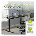 Juskys Höhenverstellbarer Schreibtisch Office Stand 140x60cm - elektrisch, Memory-Funktion - Schwarz