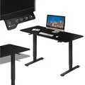 Juskys - Höhenverstellbarer Schreibtisch 140x60cm - Elektrisch Stufenlos Verstellbar Bürotisch Sitz- & Stehtisch Speicherplatz Memory-funktion - Schwarz
