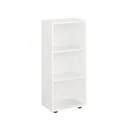 KOMTO Regal 40 cm breit Weiß - Bücherregal mit 3 Ebenen und Höhenverstellbare Regale, Standregal, Aufbewahrungsregal | Bookshelf Lumo 40 x 90 x 24 cm (BxHxT)