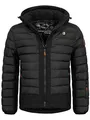 Geographical Norway Winter Jacke Parka Steppjacke Kapuze Kapuzenjacke Parka Outdoor Stepp FvS Production H-H, Farbe:Schwarz, Größe:L