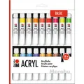 2 bis 24x Marabu Acrylfarben-Set, 18 x 12 ml, farbig sortiert - SPARE BIS ZU 40%