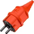 MENNEKES Schuko-Stecker 10837 | 16A 230V | 2-polig + Schutzleiter | IP44 | Kunststoff | gerade | orange