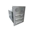 Letterbox24 Briefkasten BV Serie Edelstahl Mauerdurchwurf Briefkastenanlage mit Sprechsieb (Sprechsieb)