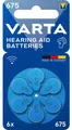 1x6 Varta Hearing Aid Batter.675 Hörgeräte Batterien  24600101416