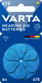 6 x Varta Hearing Aid Batteries 675 PR 44 1,45 V