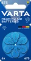 6 VARTA Hörgeräte Knopfzelle 'Hearing Aid Batteries' 675