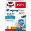 DOPPELHERZ Magnesium 400+B1+B6+B12+Folsäure Tabl. 120 St