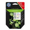 HP 950XL (Schwarz)/951XL (Cyan/Magenta/Gelb), 4 Stück authentische Tintenpatronen, 950XL (Schwarz)/951XL (Cyan/Magenta/Gelb), Packung mit 4 Original-Tintenpatronen, Schwarz, Cyan, Magenta, Gelb,