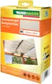 Windhager Seilspannsonnensegel komplett-Set, Sonnensegel und Montagezubehör, (1-tlg), Sonnenschutz für Garten, Terrasse, 140 x 270 cm, cremeweiß