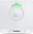 Theben CO2-Sensor AMUN 716 | 7169100 | Mobiler CO2-Monitor für Luftqualität | LED Ampelsystem | USB | Wandmontage | Weiß