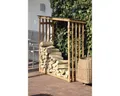 Kaminholzunterstand dobar 140 x 50 x 143 cm braun lasiert
