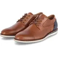 Bullboxer Herren Halbschuhe Braun Blau Glattleder handcraftedGröße:42 - Braun - 42