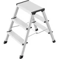 Hailo Alu-Sicherheits-Doppelstufenleiter 2 x 3 Stufen