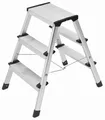 Alu-trittleiter d60 2x3 stufen 2 x 3 260cm Tritt 150,00kg 44,00cm