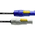 Cordial CFCA 1,5 FCB Strom Anschlusskabel [1x PowerCon-Stecker - 1x PowerCon-Stecker] 1.5 m Blau, Weiß