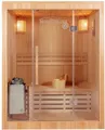 Deluxe Ofen Sauna WHASKY-L Massivholzsauna Ofensauna Saunaanlage