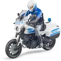 bruder 62731 bworld Scrambler Ducati Polizeimotorrad, mit Polizist und Ausrüstung, Maßstab 1:16