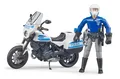 BRUDER Spielzeug 62731 Polizeimotorrad Polizist Polizei Motorrad Ausstellungsstü