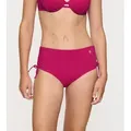 Bikini-Hose TRIUMPH "Summer Twist Maxi", Damen, Gr. 40, N-Gr, lila (berry), Microfaser, Obermaterial: 84% Polyamid, 16% Elasthan, elegant, Badehosen, verstellbare seitliche Schnürung