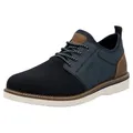 Rieker Slip-On Sneaker, Slipper, Schlupfschuh, Freizeitschuh mit praktischer Anziehlasche blau|braun 41 EU