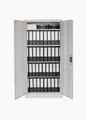 rikta Mehrzweckschrank Metallschrank, Mehrzweckschrank, Aktenschrank mit 5 Ebenen, Höhe 168cm Pulverbeschichteter Stahl-Schrank 80×40×168 cm mit Schloss