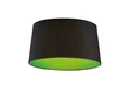 E27 Stoff Lampenschirm konisch Ø 41cm Schwarz innen Grün für Stehlampe & Pendel