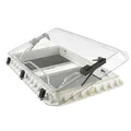 Dometic Heki 2 Dachhaube, 960x655mm, Klarglas, Rahmen creme-weiß, mit Kombi-Roll