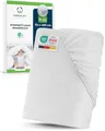 Sensalou Spannbettlaken Wasserdicht 70x140 cm 2er Pack – Nässeschutz für Kinderbetten mit Weicher Baumwolle – Atmungsaktives Inkontinenz Spannlaken für Kinder – Geräuschlos & Waschbar bei 95 °C