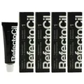 RefectoCil 1 Pure Black tiefschwarz 4 x 15 ml Augenbrauenfarbe & Wimpernfarbe Se