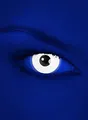 Maskworld - UV aktive Kontaktlinsen/Jahreslinsen - Weiß - Motivlinsen ohne Sehstärke - Unisex - Erwachsene - ideal für Halloween, Karneval, Motto- und Horror-Party