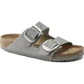 Birkenstock Arizona Big Buckle Damen Nubukleder Sandalen in Grau – 5 UK - 38 EU - 7/7.5 US / Grey - Grau - 38