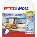 Tesa - Moll Premium Flexible - Selbstklebende Silikondichtung Zum Isolieren Von Spalten An Fenstern Und Türen - Transparent - 6 M X 9 Mm X 7 Mm