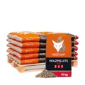 Holzpellets Red Palette 300 kg (20 x 15 kg) - 6mm Hartholz Pellets mit hohem Heizwert & geringem Ascheanteil - Premium Heizpellets als Sackware für Feuerrohr, Kamin, Ofen oder Grill