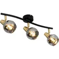 QAZQA - Art Deco Deckenleuchte I Deckenlampe I Lampe I Leuchte Gold I Messing 45 cm mit Rauchglas 3-flammig - Vidro I Wohnzimmer I Schlafzimmer - L... - Gold