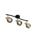 Qazqa Art Deco Deckenleuchte, Deckenlampe - Vidro - Gold, 3-flammig, 61cm, Ideal als Küche lampe, Schlafzimmerlampe und Wohnzimmerlampe