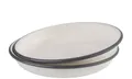 2 APS Emaille-Teller tief, Durchmesser: 220 mm, 2er Set