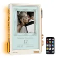 Divoom Times Frame – transparenter digitaler Bilderrahmen (10,1-Zoll) mit WLAN und 64 GB, IPS-Display mit Schweb-Effekt und RGB-Drehknopf, 400+ Zifferblätter, Widgets und Pixel-Art-Community (weiß)