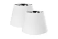 Navaris Lampenschirm 2x Lampenschirm Tischlampe E27 rund - 16,2x15,3x22cm - Set