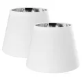 2x Lampenschirm Tischlampe E27 rund Lampenschirme für Tischlampen Set E 27