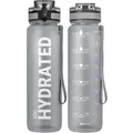 Sport Trinkflasche BPA-frei 1L Auslaufsicher Camping Yoga Grau 32oz