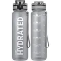 Sport Trinkflasche BPA-frei Tritan 1L Auslaufsicher Grau_nb