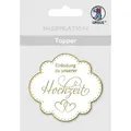 URSUS 8 Topper "Einladung zu unserer Hochzeit", weiß/gold