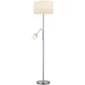 Trio Stehlampe Hotel Stoff Weiß / Silber