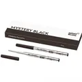 2x Montblanc Ballpoint/Kugelschreiber Mine F Mystery Black/Schwarz Refill/Ersatz
