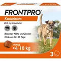 FRONTPRO 28,3 mg Kautabletten für Hunde 4-10 kg S, 3 Kautabletten, PZN 18654280