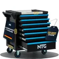 NTG WERKZEUGWAGEN GEFÜLLT MIT 290-TLG Werkzeug – Werkstattwagen, 7 Schubladen, abschließbar mit Zentralverriegelung, Mobile Rollen, stabile Stahlkonstruktion für Werkstatt & Garage
