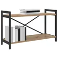 vidaXL Bücherregal Artisan-Eiche 80 x 30 x 50 cm Holzwerkstoff, Moderner Industrie-Bücherregal, Gestell für Stauraum, Deko Regal für die Wohnung, freistehender Buchschrank