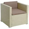 Estexo - Polyrattan Loungesessel Gartensessel Rattan Sessel Gartenstuhl Rattanstuhl Beige